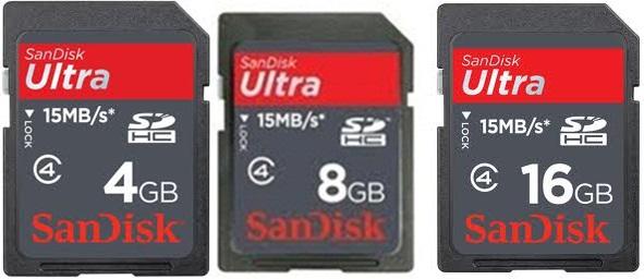 SDHC Ultra (Class 4) ,การ์ด Memory,SANDISK,Plant and Facility Equipment/Office Equipment and Supplies/General Office Supplies