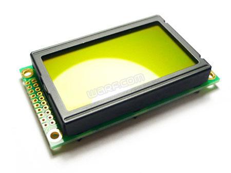 Graphic LCD 128x64 (KS0108 ctrl) - D.Blue and Yellow Green ,LCD ,,Automation and Electronics/Electronic Equipment/Modulators