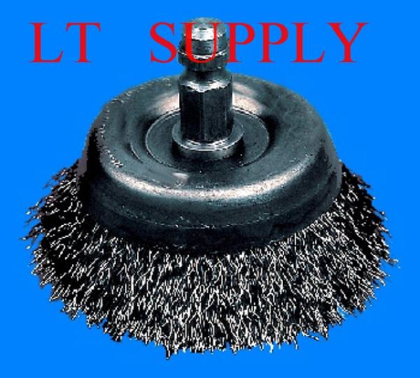 CUP BRUSH (STEEL WIRE) WITH HEXAGONAL SHAFT,แปรงลวดถ้วย,แปรงคัพถ้วย,Cup Brush,Twist Knot,-,Tool and Tooling/Tooling