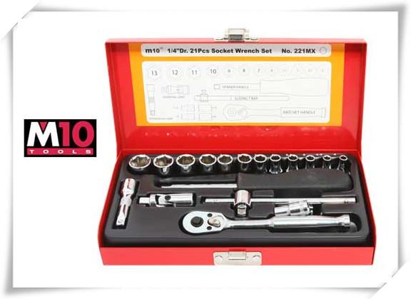 บ๊อกซ์ชุด 2 หุน M10 1/4 Drive Socket Set (21 Piece),M10 บ๊อกซ์ชุด 2 หุน M10 1/4 Drive Socket Set,M10,Tool and Tooling/Tool Sets
