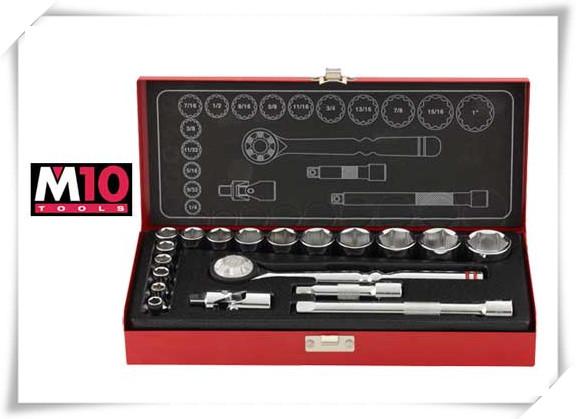 บ๊อกซ์ชุด 3 หุน M10 3/8" Drive Socket Set (19 Piece),บ๊อกซ์ชุด 3 หุน M10 3/8" Drive Socket Set (19 Piece),M10,Tool and Tooling/Tool Sets