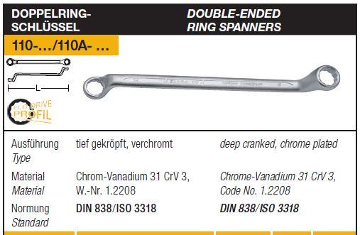 Double Ended Ring Spanners,Ended ring spanners, ELORA, Spanners and Wrenches,ELORA,Tool and Tooling/Machine Tools/General Machine Tools