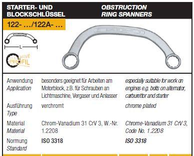 Obstruction Ring Spanners,Obstruction Ring Spa, ELORA, Spanners and Wrenches,ELORA,Tool and Tooling/Machine Tools/General Machine Tools