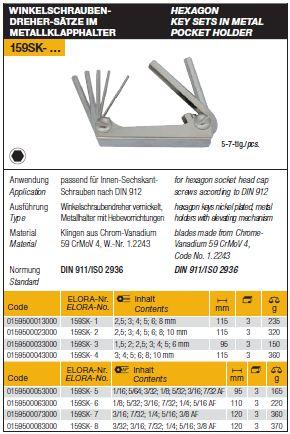 Hexagon Keys Sets in Metal Pocket Holder,Hexagon Keys Sets in Metal Pocket , ELORA, Hexagon,ELORA,Tool and Tooling/Machine Tools/General Machine Tools