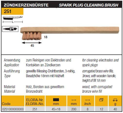 Spark Plug Cleaning Brush,Spark Plug Cleaning Brush, ELORA,  ,ELORA,Tool and Tooling/Machine Tools/General Machine Tools