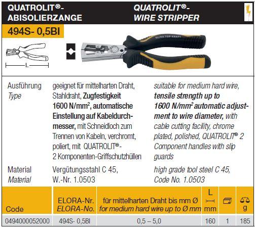 QUATROLIT - Wire Stripper,QUATROLIT - Wire Stripper,ELORA,  ,ELORA,Tool and Tooling/Machine Tools/General Machine Tools
