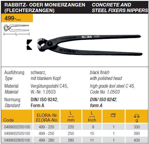 Concrete and Steel Fixers Nippers,Concrete and Steel Fixers Nippers, ELORA, Shears ,ELORA,Tool and Tooling/Machine Tools/General Machine Tools
