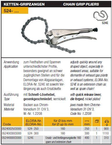 Chain Grip Pliers,Chain Grip Pliers, ELORA, Welding-,ELORA,Tool and Tooling/Machine Tools/General Machine Tools