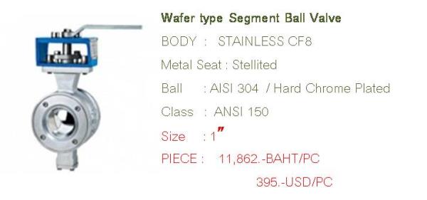 Wafer Type Segmented Ball Valve เวเฟอร์บอลวาล์ว,valve, wafer type segment ball valve, ball valve,NACHI,Pumps, Valves and Accessories/Valves/Ball Valves