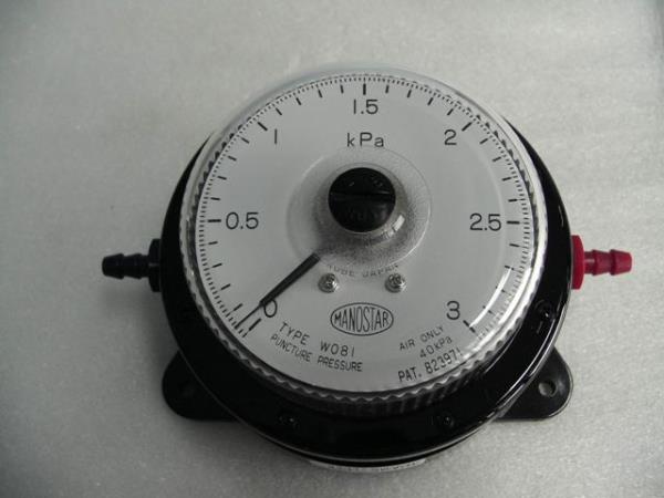 MANOSTAR Low Differential Pressure Gauge WO81FN3E,YAMAMOTO, MANOSTAR, Pressure Gauge, WO81FN3E, WO81,MANOSTAR,Instruments and Controls/Gauges