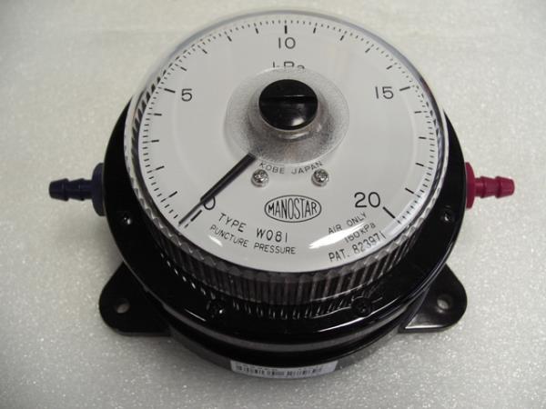 MANOSTAR Low Differential Pressure Gauge WO81FN20E,YAMAMOTO, MANOSTAR, Pressure Gauge, WO81FN20E,MANOSTAR,Instruments and Controls/Gauges