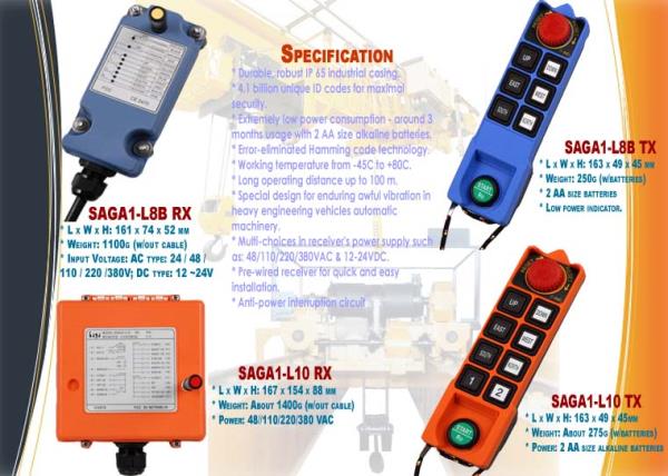 RADIO REMOTE CONTROLLER,REMOTE SAGA,SAGA,Plant and Facility Equipment/Safety Equipment/Safety Equipment & Accessories