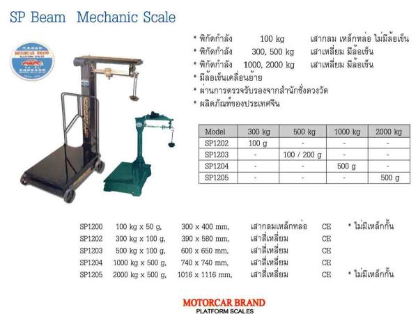 เครื่องชั่ง MOTORCAR รุ่น SP Beam Mechanic Scale, SP Beam Mechanic Scale, เครื่องชั่ง MOTORCAR ,MOTORCAR,Instruments and Controls/RPM Meter / Tachometer