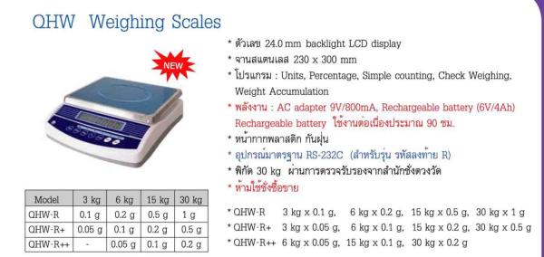 เครื่องชั่ง Tscale รุ่นเครื่องชั่ง QHW Weighing Scales ,เครื่องชั่ง Tscale, QHW Weighing Scales ,Tscale,Instruments and Controls/RPM Meter / Tachometer