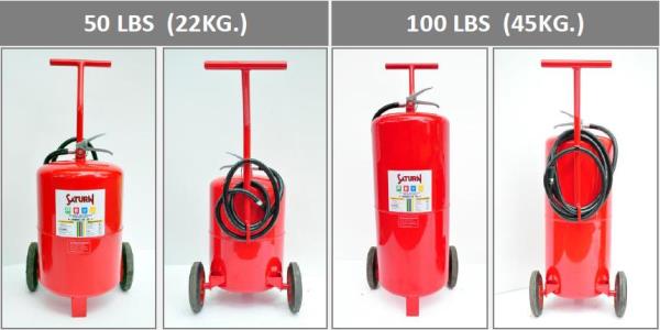 เครื่องดับเพลิง ชนิดผงเคมีแห้ง แบบรถเข็น,เครื่องดับเพลิง,รถเข็น,ผงเคมีแห้ง,SATURN (แซทเทริล),Plant and Facility Equipment/Safety Equipment/Fire Protection Equipment