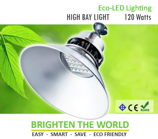 Eco-LED High Bay 120W,จำหน่ายหลอดแอลอีดี,หลอดไฟแอลอีดี,LED High Bay, LED Flood Lig,Eco-Lite,Energy and Environment/Energy Projects