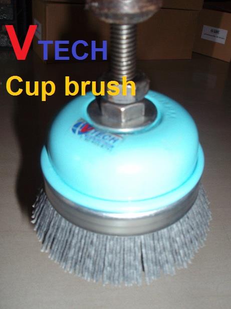 Cup Brush,แปรงถ้วย,แปรงซิลิกอนคาร์ไบด์,แปรงขัด,แปรงไนล่อน,แปรงสั่งทำ,แปรงลูกกลิ้ง,VTECH,Tool and Tooling/Accessories