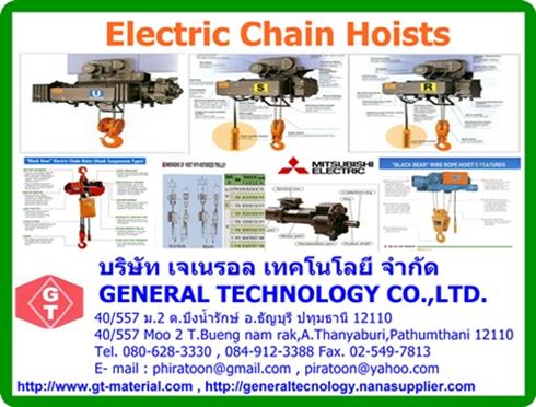 Electric chain hoists,รอกโซ่ไฟฟ้า,รอกโซ่ไฟฟ้า,,Materials Handling/Hoists and Winches