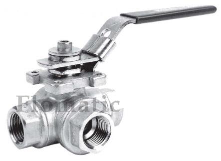 3-Way Stainless Steel Ball Valve With Mounting Pad,screw,steel valve,ball valve,,Pumps, Valves and Accessories/Valves/Ball Valves
