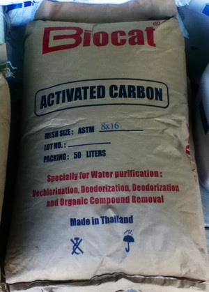 ถ่านกรองน้ำ Activated Carbon,activated carbon , ถ่านกรองน้ำ , สารกรองคาร์บอน,BioCat,Chemicals/Minerals