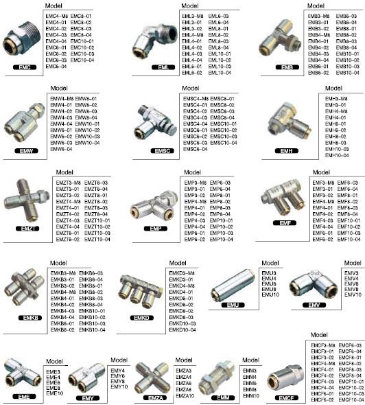 Italian Style Metal One Touch-in Fitting,Style Metal, Fitting, E.MC,,Automation and Electronics/Automation Equipment/General Automation Equipment
