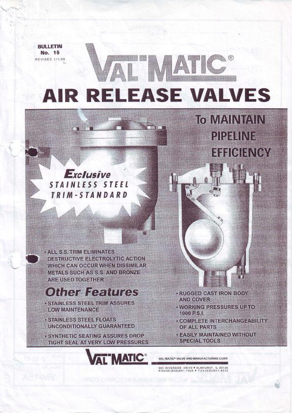 Airvent Valve,Airvent Valve,Val-matic,Machinery and Process Equipment/Cooling Systems