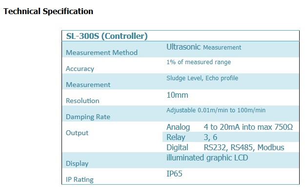 SONDAR SL-300S Ultrasonic Sludge Level Meter