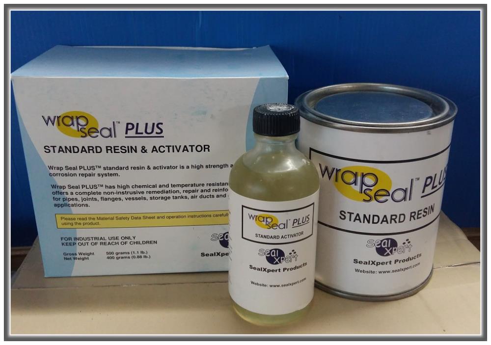 Wrap Seal Plus Resin & Activator น้ำยาทาผิวโลหะที่ถูกกัดกร่อนจากการเกิดสนิม,น้ำยาทาท่อ, ทาเหล็ก, ทาผิวโลหะ, สนิมกัดกร่อน,Seal Xpert,Industrial Services/Corrosion Protection
