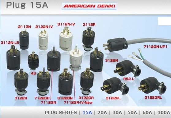 American denki Plug,plug american denki,Plug 100A/600V,American denki , LKEW Plug,MEIKOSHA,Electrical and Power Generation/Power Supplies