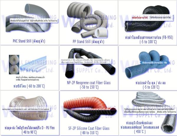 Duct hose flexible,ท่ออุตสาหกรรม,ท่อโพลิยูริเทน,ท่อลมอุตสาหกรรม,-,Plant and Facility Equipment/Building Products/Ducts