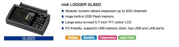 Data logger GL820,Graphtec GL820,Graphtec ไทย,recorder GL820,Graphtec,Instruments and Controls/Recorders