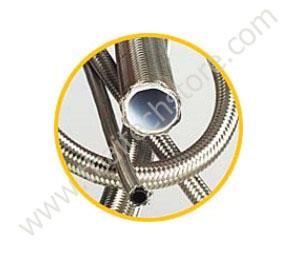 Smooth Core PTFE Tubing with Stainless Steel Overbraiding,Smooth Core PTFE Tubing with Stainless ,,Pumps, Valves and Accessories/Tubes and Tubing