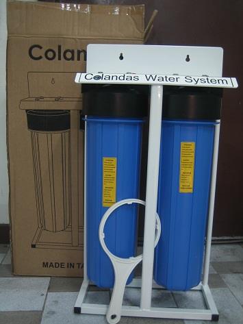 เครื่องกรองน้ำใช้ แบบตั้งพื้น เฮาส์ซิ่งบิ๊กบูล 20 นิ้ว ,เครื่องกรองน้ำใช้แบบตั้งพื้น เฮาส์ซิ่งบิ๊กบูล 20" ,Colandas Big Blue เฟรมตั้ง 2 ขั้นตอน,Machinery and Process Equipment/Water Treatment Equipment/Water Softening & Purifying Equipment