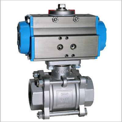  Female Thread 3 PC ball valve Pneumatic actuated,Female Thread 3 PC ball valve with Pneumatic actua,STV,Pumps, Valves and Accessories/Valves/Ball Valves
