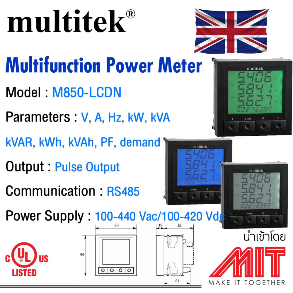 M850LCD MultiPower Meter,Power Meter, meter, digital meter,Multitek,Instruments and Controls/Meters