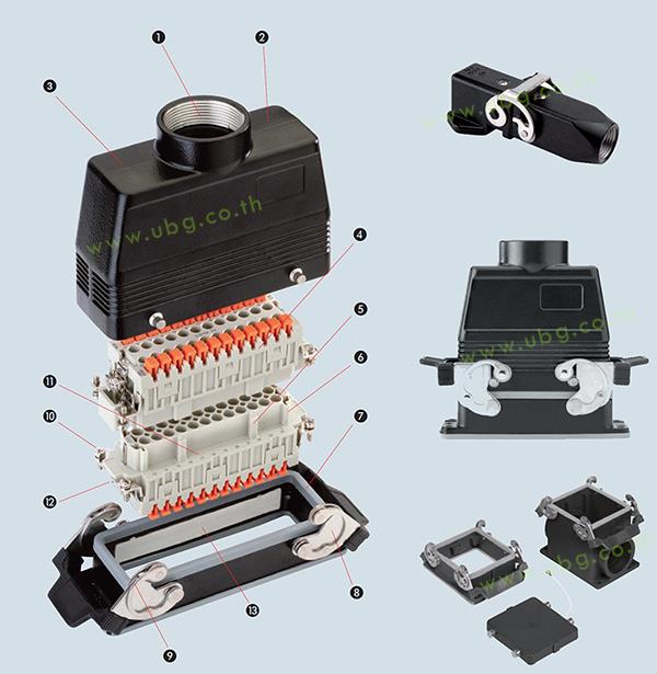 Enclosures for aggressive environments,connector,heavy duty connector,คอนเนคเตอร์,คอนเนก,ILME,Automation and Electronics/Electronic Components/Electrical Connector