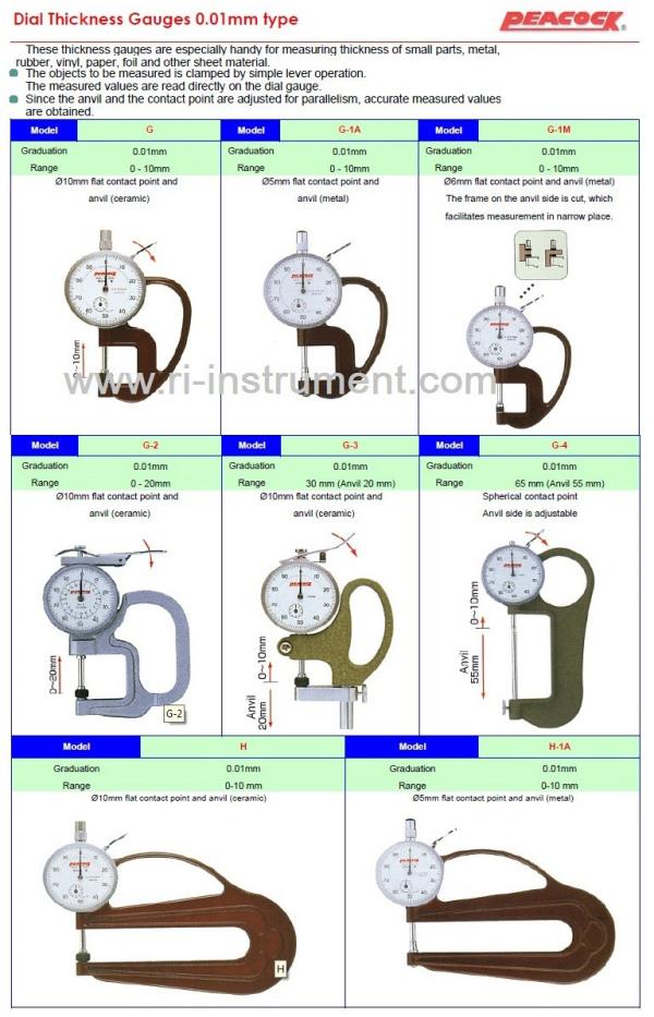 Dial Thickness Gauges,peacock,peacock,peacock,peacock,peacock,peacock,,Peacock,Tool and Tooling/Other Tools