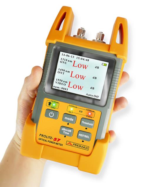 PROLITE-57 Low cost optical fibre meter / เครื่องวัดแสงของสายไฟเบอร์ออฟติก,Optical Meter,เครื่องวัดแสงของสายไฟเบอร์ออฟติก,PROMAX,Instruments and Controls/Measuring Equipment