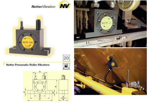 ตัวสั่นแบบลม / Pneumatic Roller Vibrators "NCR",Vibration,Netter Vibration,Machinery and Process Equipment/Equipment and Supplies/Vibration Control