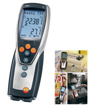 testo 735 เครื่องวัดอุณหภูมิสำหรับห้องปฏิบัติการสอบเทียบ,เครื่องวัดอุณหภูมิ,เครื่องสอบเทียบอุณหภูมิ,testo ประเทศเยอรมนี,Instruments and Controls/Thermometers