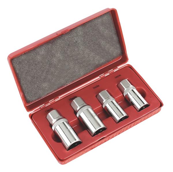 Stud Extractor Set 4pc 1/2"Sq Drive Metric,Stud Extractor Set,SEALEY,Machinery and Process Equipment/Process Equipment and Components