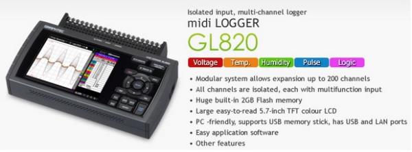 Multi-Channel Data Logger - 20 Channels,Graphtec GL820 Datalogger & Recorder 20 Channel,Graphtec,Tool and Tooling/Tooling