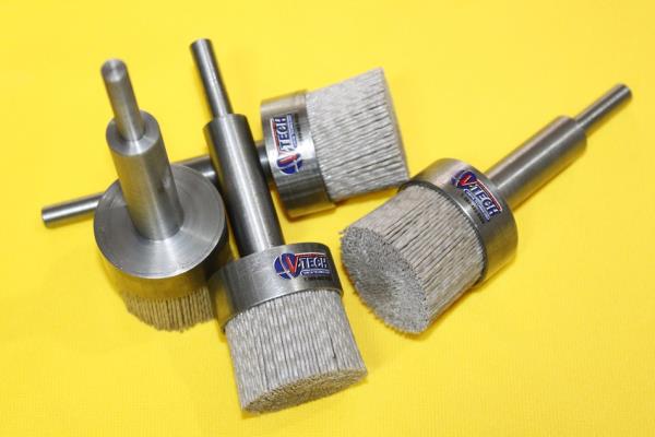Cup Brush with Shank,แปรงอุตสาหกรรม,แปรงขัด,แปลงล้อ,แปรงซิลิกอนคาร์ไบด์,VTECH,Tool and Tooling/Other Tools