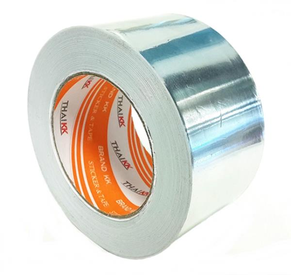 THAI KK เทปอลูมิเนียมฟอยล์ ขนาด 50 มม. x 50 หลา (25 Micron),เทปกาว, aluminium foil tape, เทปอลูมิเนียมฟอยล์, เทปปิดกล่อง, เทปใส,THAI KK,Sealants and Adhesives/Tapes