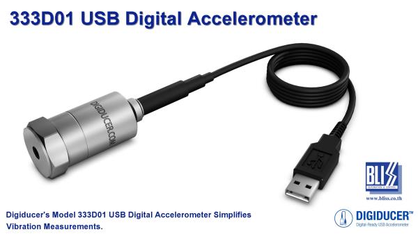 333D01 USB Digital Accelerometer,usb vibration measurements,digiducer,Instruments and Controls/Accelerometers