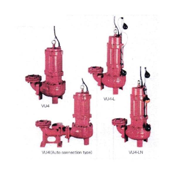 Submersible Vortex Sewage Pump : VU4 (ปั๊มจุ่ม,ไดโว่,ปั๊มแช่),KAWAMOTO, ปั๊มจุ่ม , ปั๊มแช่ , ไดโว่ , ปั๊มน้ำอุตสาหกรรม , Submersible Vortex Sewage Pump ,WATER PUMP,VU4,KAWAMOTO,Pumps, Valves and Accessories/Pumps/Sewage Pump
