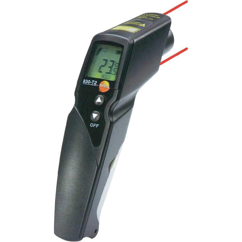 เครื่องวัดอุณหภูมิแบบอินฟราเรด รุ่น testo 830-T2,testo 830-T2, เครื่องวัดอุณหภูมิแบบอินฟราเรด, 0560 8312, Infrared thermometer, IR thermometer, 2-point laser,testo,Instruments and Controls/Thermometers