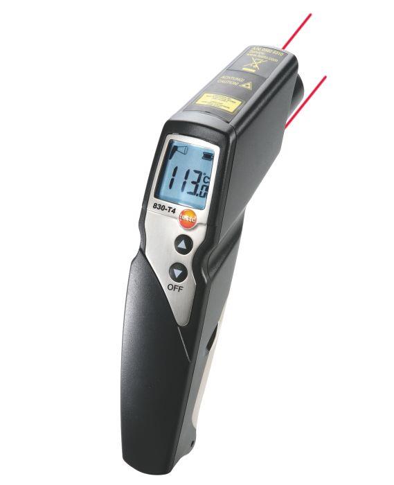 เครื่องวัดอุณหภูมิแบบอินฟราเรดและแบบสัมผัส รุ่น testo 830-T4,testo 830-T4, เครื่องวัดอุณหภูมิแบบอินฟราเรด, 0560 8314, infrared thermometer, IR thermometer, 2-point laser,testo,Instruments and Controls/Thermometers