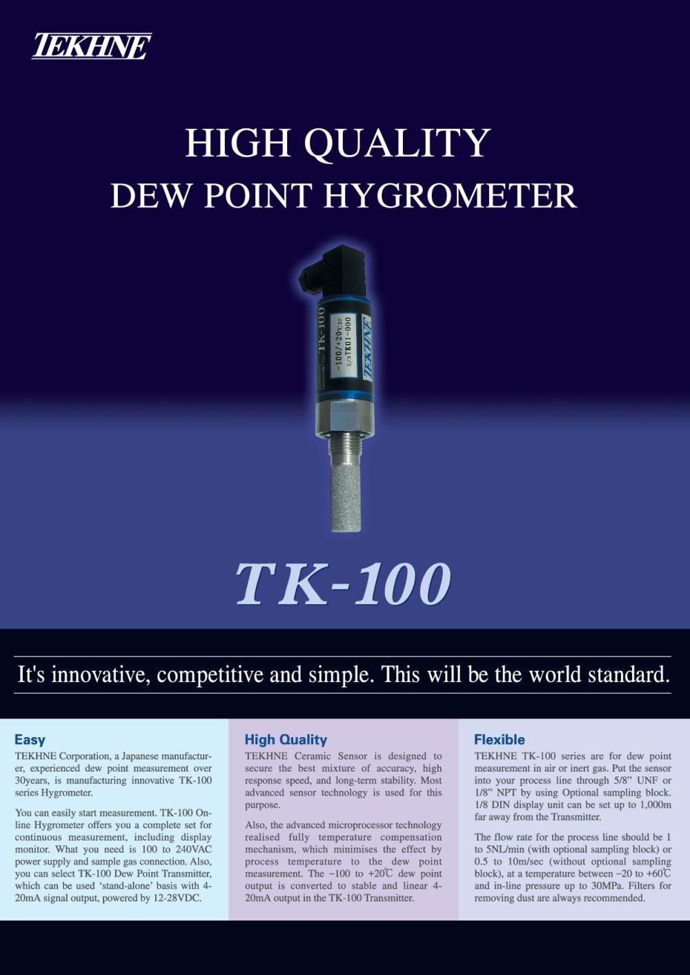 Dew Point Transmitter + On-line Hygrometer