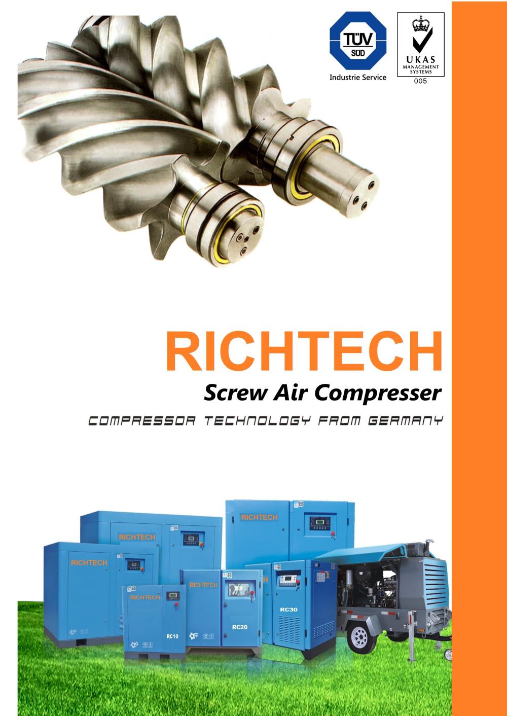 ปั๊มลม , เครื่อง ปั๊มลม สกรู , SCREW AIR COMPRESSOR,ปั๊มลม , เครื่อง ปั๊มลม  , ปั๊มลมสกรู ,Richtech,Machinery and Process Equipment/Compressors/Air Compressor
